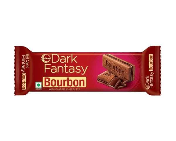 Sunfeast Dark Fantasy Bourbon, Classic Biscuit Made With Real Chocolate