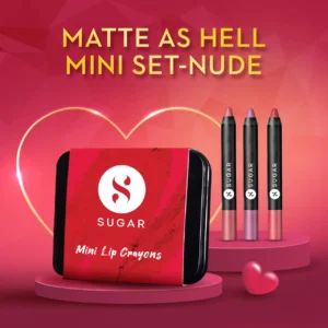 SUGAR Cosmetics Matte As Hell Mini Sets - Nude (Pack of 3)